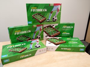 Výherci soutěže z katalogu KMČ Vánoce 2022 - stolní fotbálky
