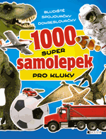 1000 super samolepek PRO KLUKY + bludiště, spojovačky...