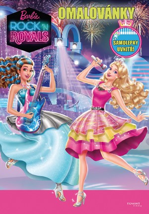 Barbie - Rock´n Royals - Omalovánky - Samolepky uvnitř!