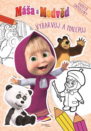 Máša a medvěd - Vybarvuj a nalepuj - Uvnitř samolepky