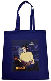 Knihomolka Hedvika začtená - plátěná taška