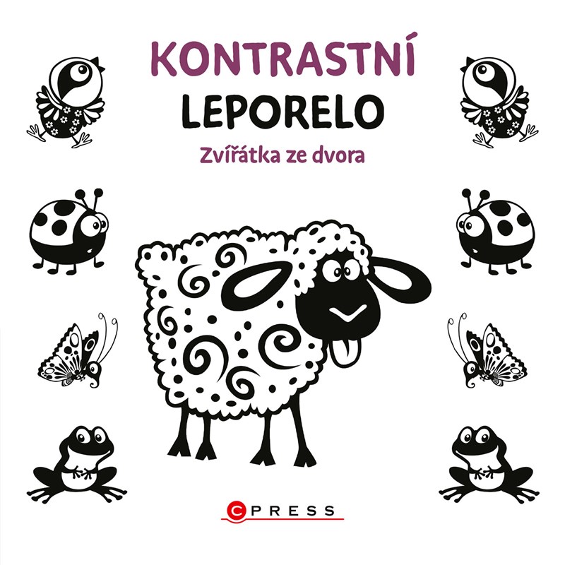 KONTRASTNÍ LEPORELO-ZVÍŘÁTKA ZE DVORA