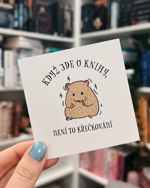 Humbook samolepky Když jde o knihy, není to křečkování