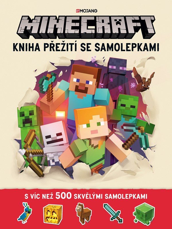 MINECRAFT-KNIHA PŘEŽITÍ SE SAMOLEPKAMI