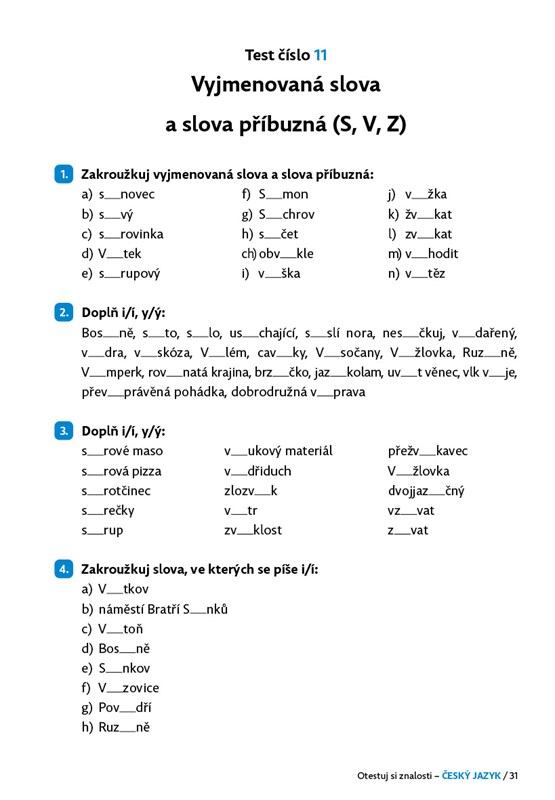 Otestuj Si Znalosti Cesky Jazyk Pro 4 Tridu Nakladatelstvi